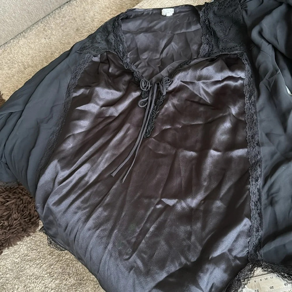 Cacique Black intimate nightie chemise size large - Picture 8 of 9